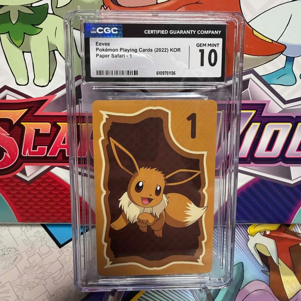 Pokemon Eevee 1 Paper Safari Playing Card 2022 - CGC 10